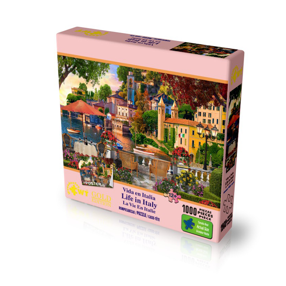 Rompecabezas WuundenToy 1,000 Piezas, Vida en Italia, Puzzles para Adultos, Niños y Adolescentes, Calidad Premium, Perfecto para Adorno de Interiores, Ideal para Regalo