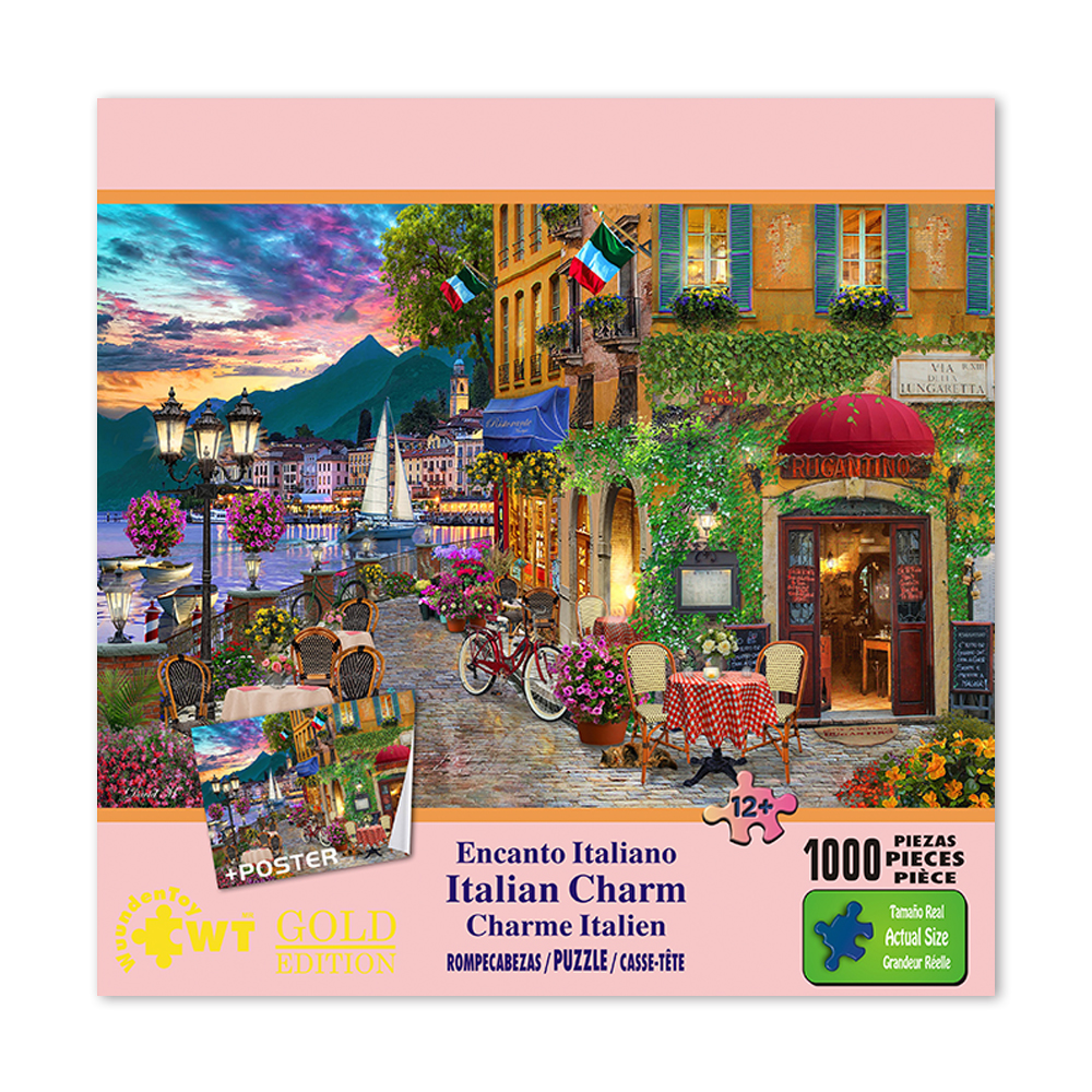 Rompecabezas WuundenToy 1,000 Piezas, Encanto Italiano, Puzzles para Adultos, Niños y Adolescentes, Calidad Premium, Perfecto para Adorno de Interiores, Ideal para Regalo