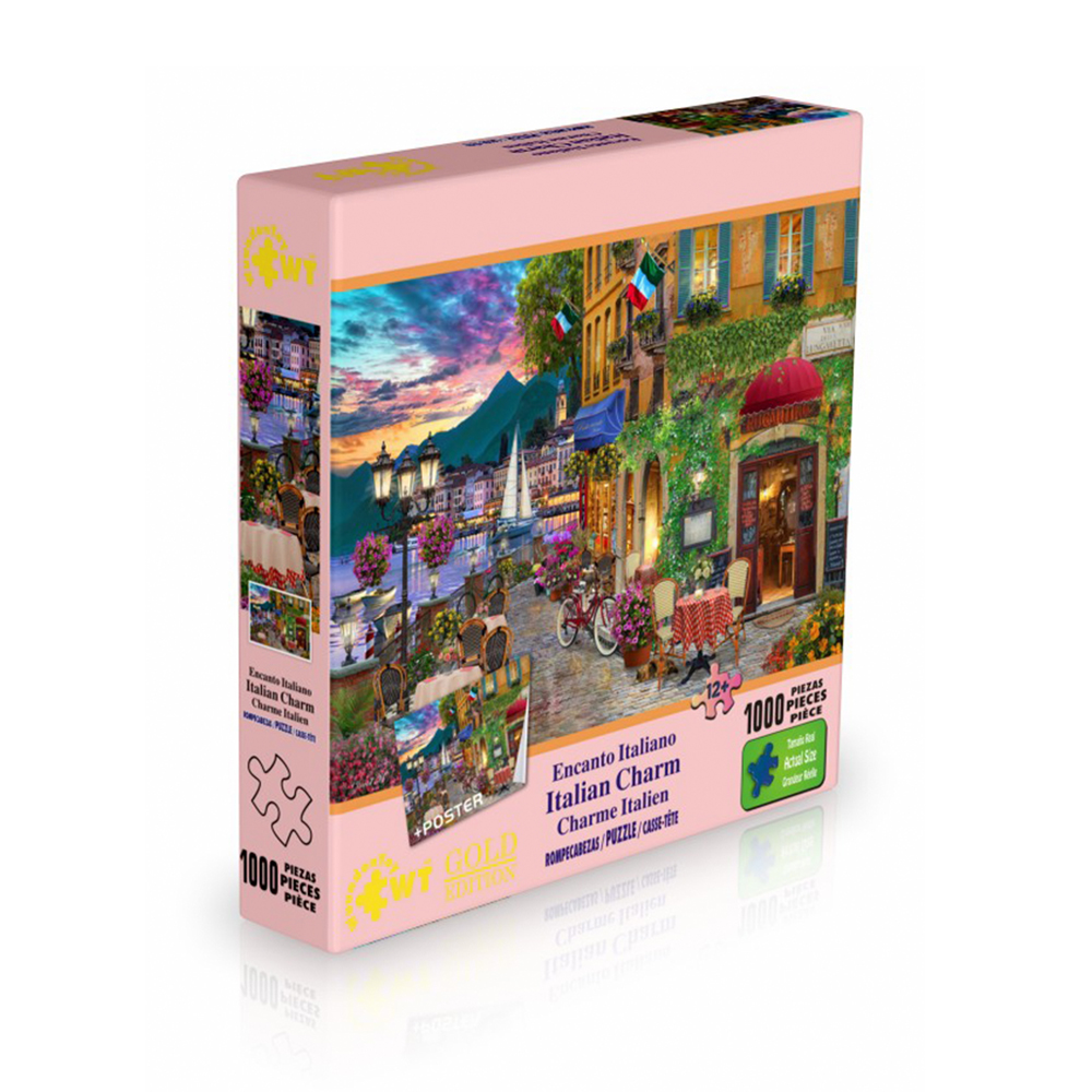 Rompecabezas WuundenToy 1,000 Piezas, Encanto Italiano, Puzzles para Adultos, Niños y Adolescentes, Calidad Premium, Perfecto para Adorno de Interiores, Ideal para Regalo
