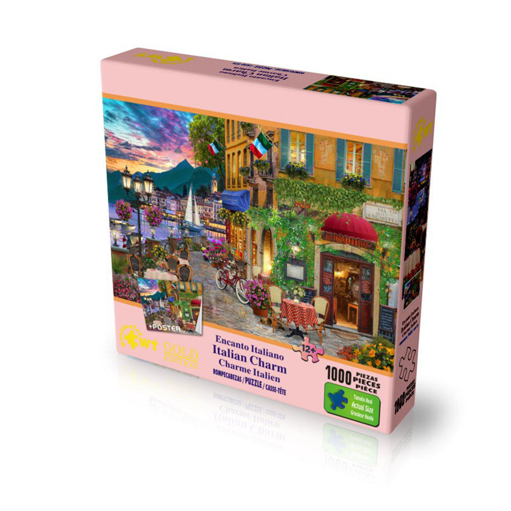 Rompecabezas WuundenToy 1,000 Piezas, Encanto Italiano, Puzzles para Adultos, Niños y Adolescentes, Calidad Premium, Perfecto para Adorno de Interiores, Ideal para Regalo