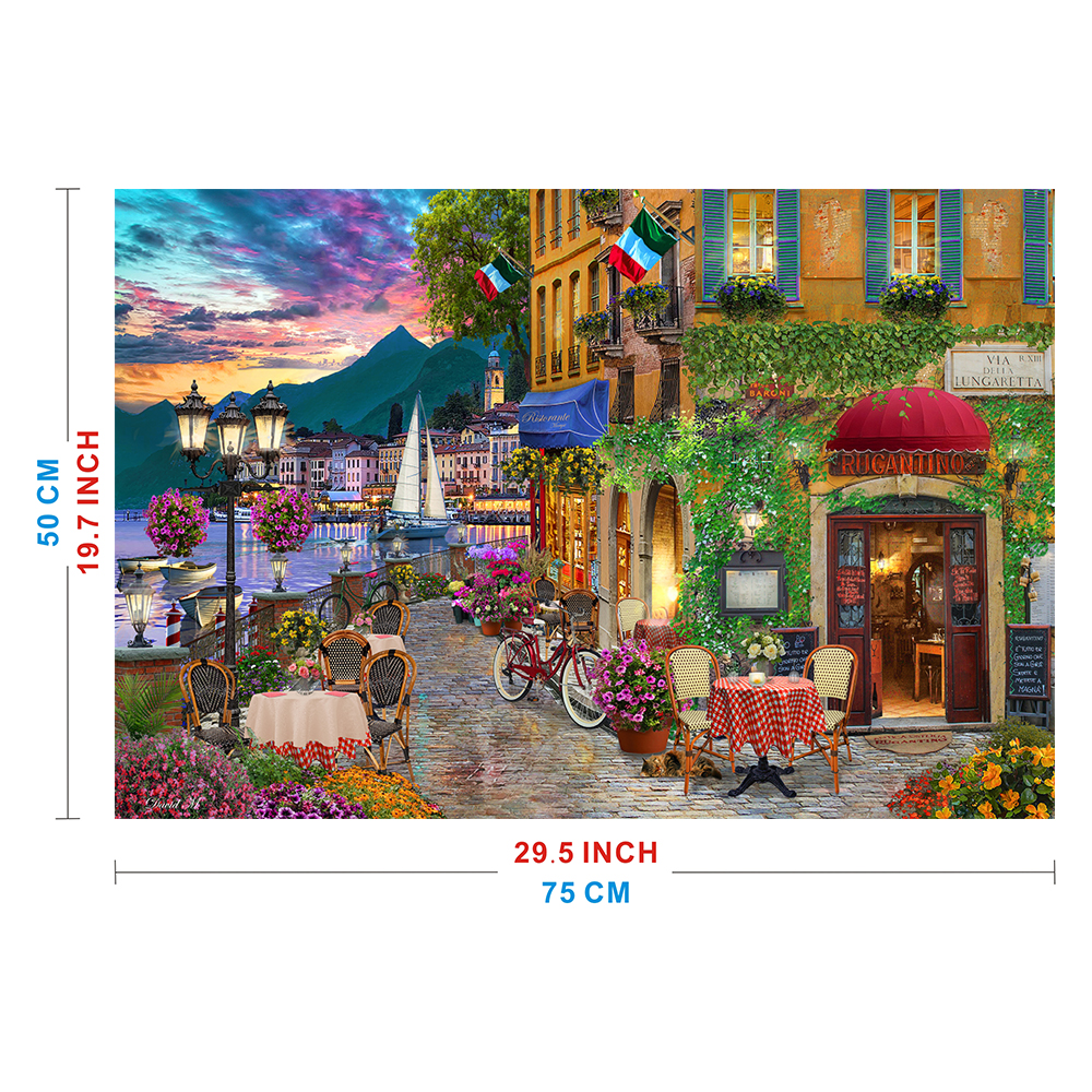 Rompecabezas WuundenToy 1,000 Piezas, Encanto Italiano, Puzzles para Adultos, Niños y Adolescentes, Calidad Premium, Perfecto para Adorno de Interiores, Ideal para Regalo