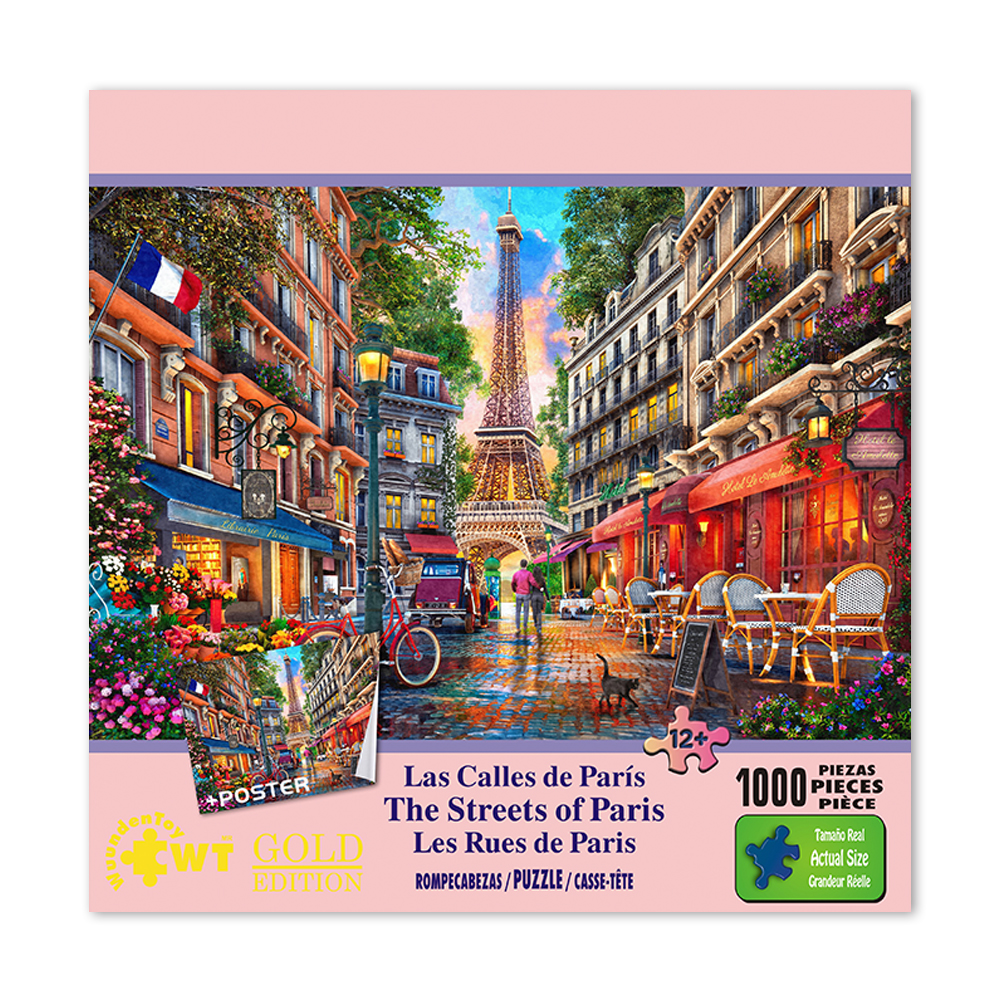 Rompecabezas WuundenToy 1,000 Piezas, Calle En París, Puzzles para Adultos, Niños y Adolescentes, Calidad Premium, Perfecto para Adorno de Interiores, Ideal para Regalo