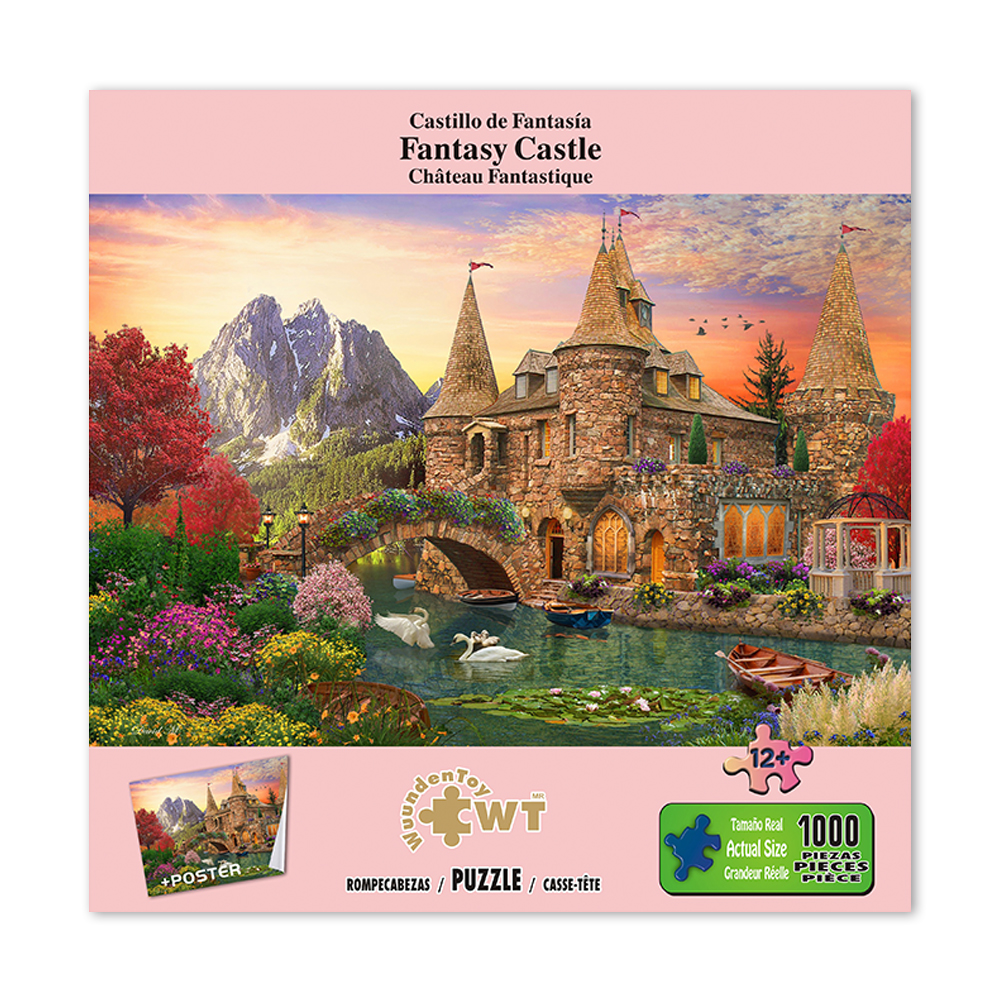 Rompecabezas WuundenToy 1,000 Piezas, Castillo de Fantasía, Puzzles