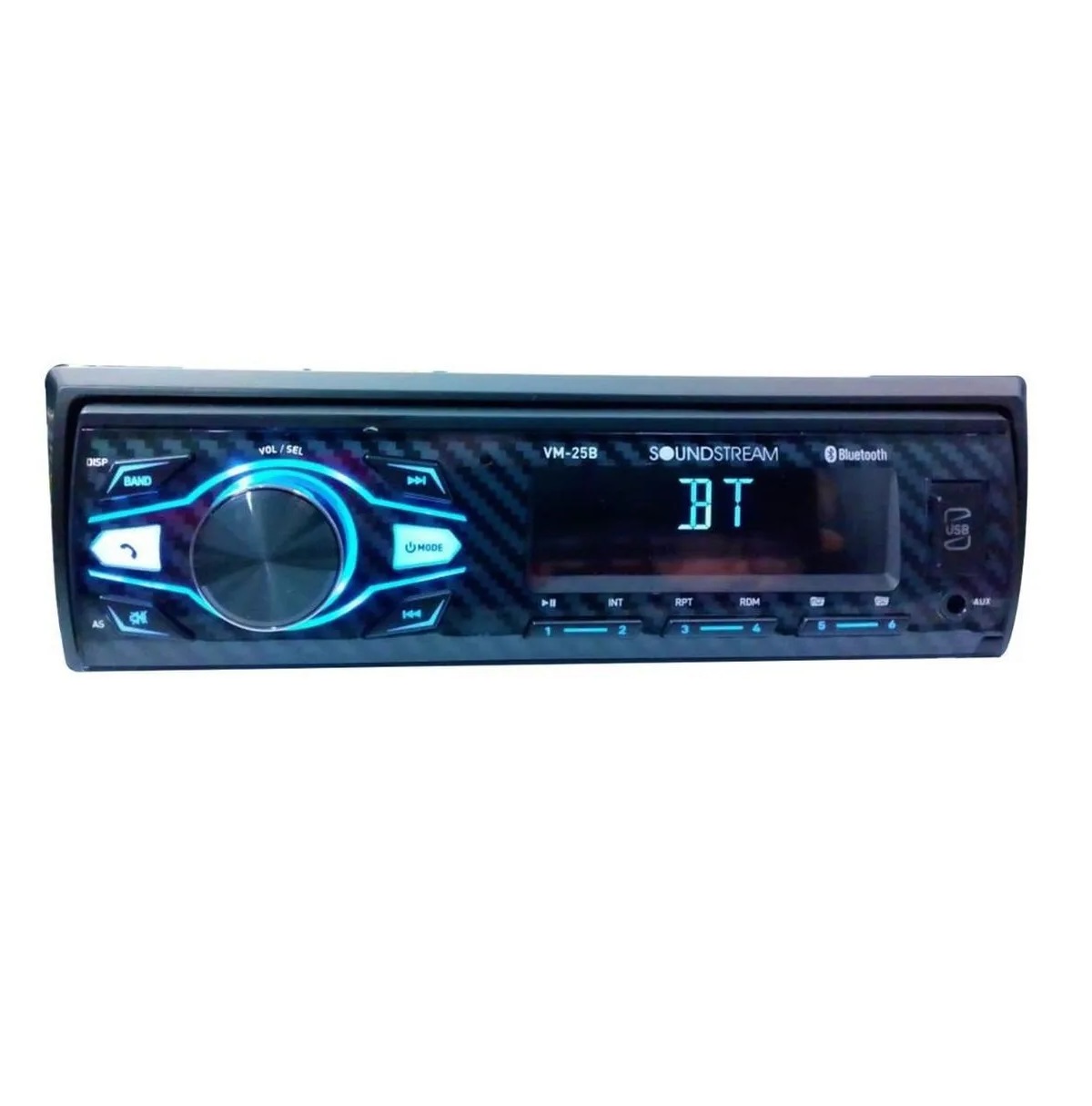 Autoestéreo Soundstream VM-25B con USB, bluetooth y lector de tarjeta SD y auxiliar