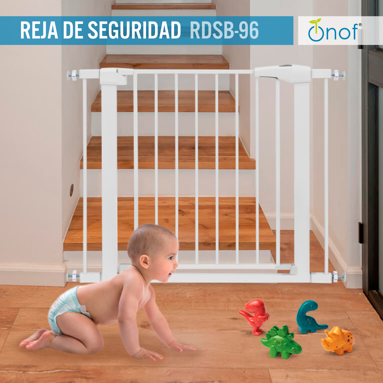 Puerta de Seguridad Expandible para Interior Reja para Bebe o Mascota