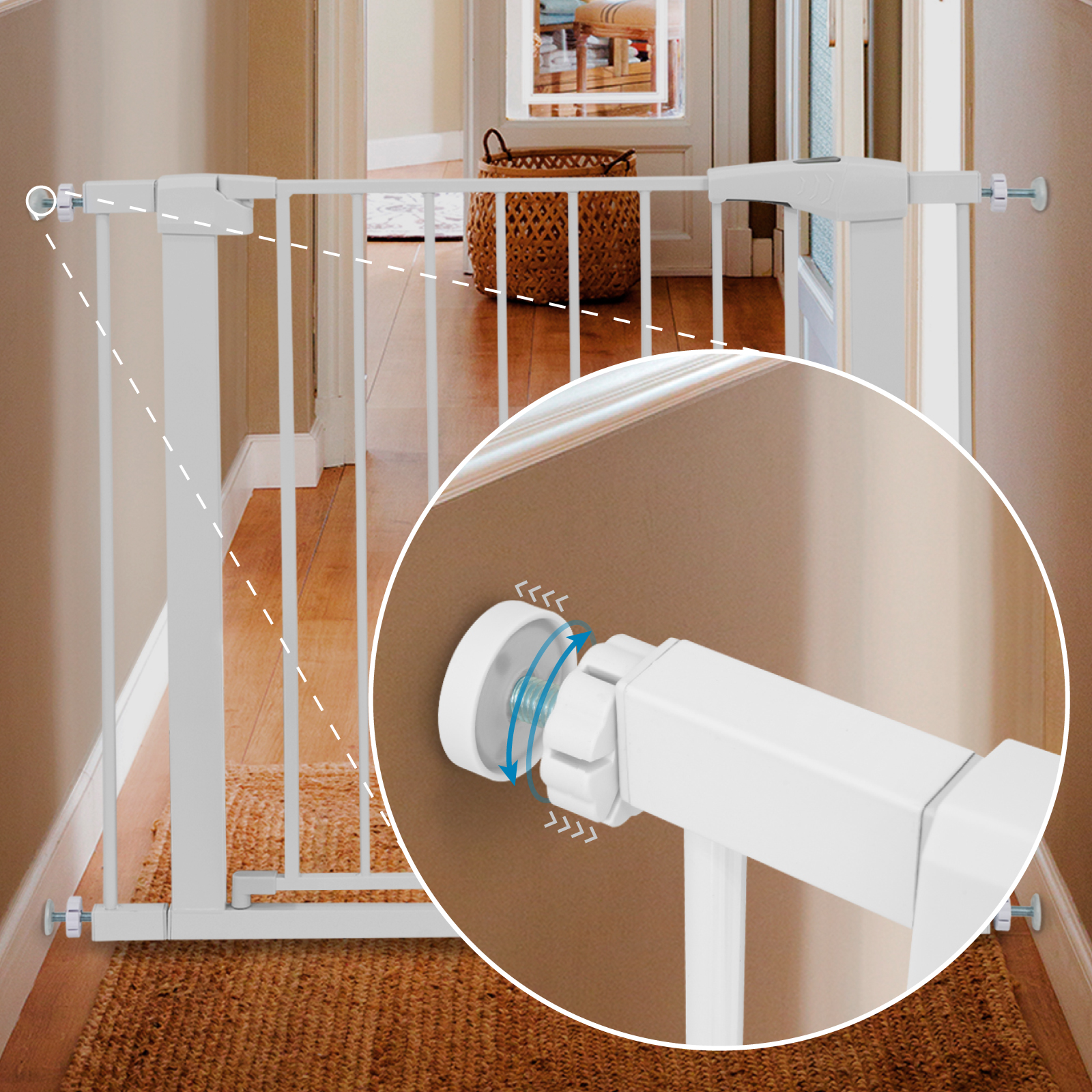 Puerta de Seguridad Expandible para Interior Reja para Bebe o Mascota