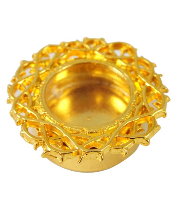 Relicario de corona de espinas de 4 cm dorado