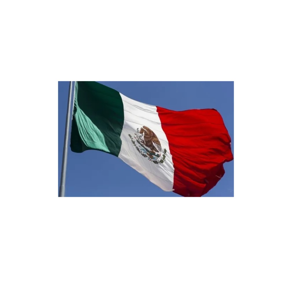 Bandera de mexico para exterior de intemperie de 4x7 mts