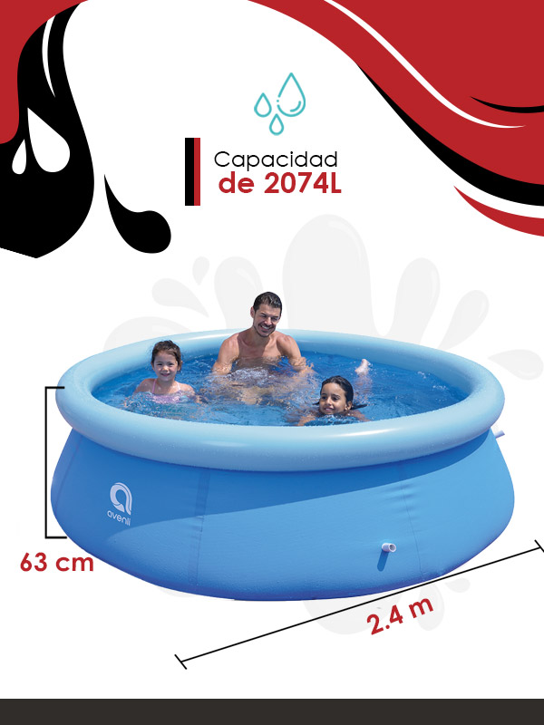 Alberca Inflable Circular Avenli 240x63cm
