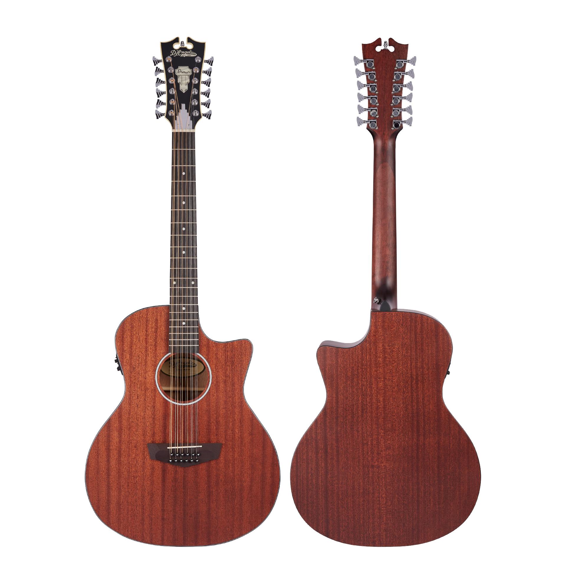 Docerola Electroacustica D'Angelico Premier Fulton LS 12 Cuerdas Mahogany Satin