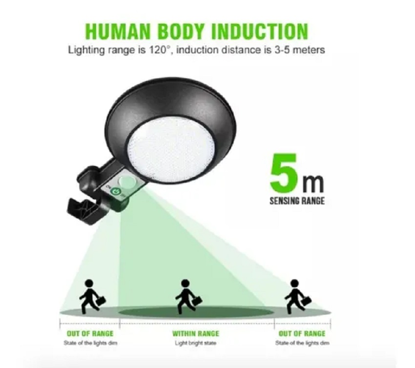 Lámpara Solar Para Exteriores Contra Agua Sensor Movimiento