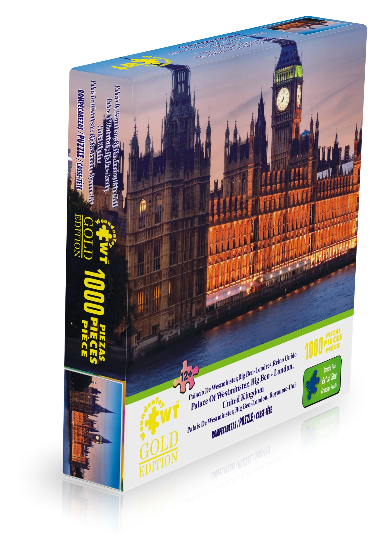 Rompecabezas WuundenToy 1,000 Piezas, Palacio de Westminster Big Ben- Londres Reino Unido, Puzzles para Adultos, Niños y Adolescentes, Calidad Premium, Perfecto para Adorno de Interiores, Ideal para Regalo