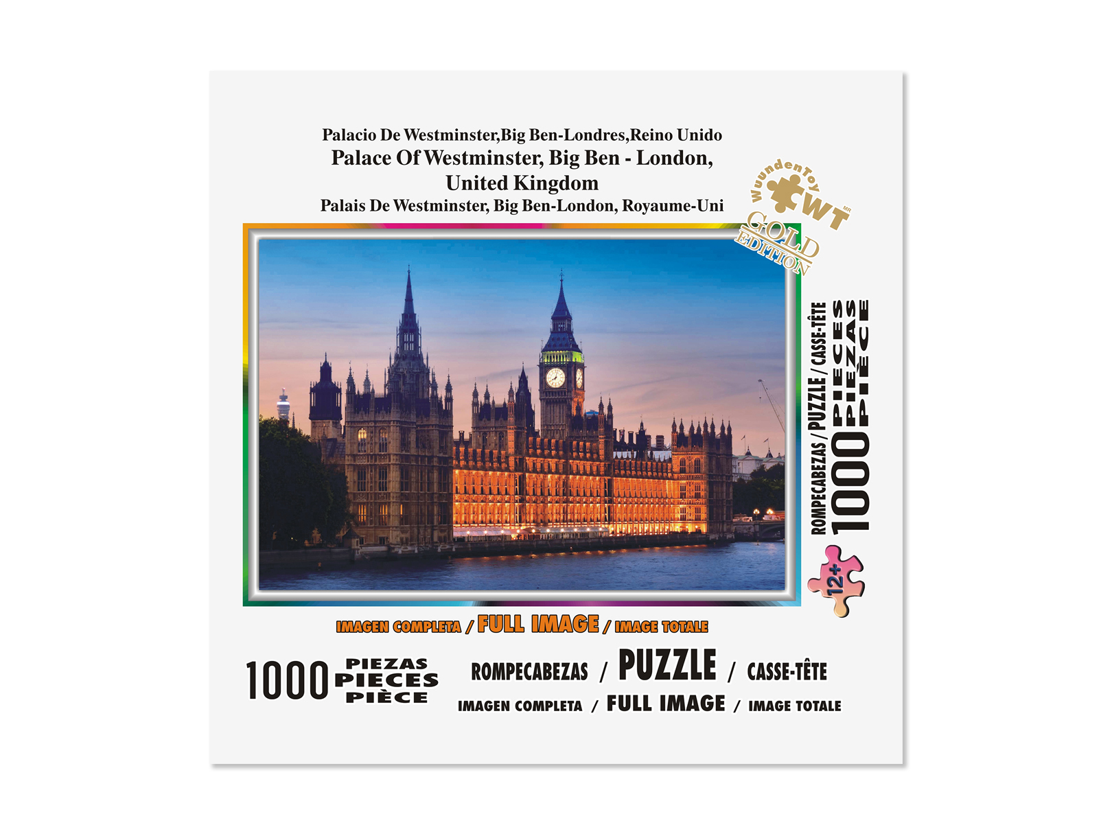 Rompecabezas WuundenToy 1,000 Piezas, Palacio de Westminster Big Ben- Londres Reino Unido, Puzzles para Adultos, Niños y Adolescentes, Calidad Premium, Perfecto para Adorno de Interiores, Ideal para Regalo