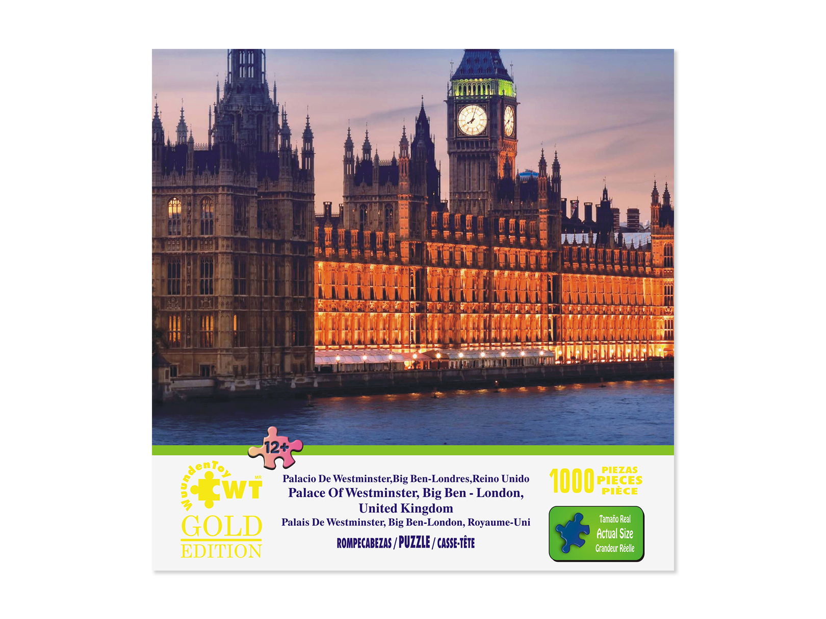 Rompecabezas WuundenToy 1,000 Piezas, Palacio de Westminster Big Ben- Londres Reino Unido, Puzzles para Adultos, Niños y Adolescentes, Calidad Premium, Perfecto para Adorno de Interiores, Ideal para Regalo