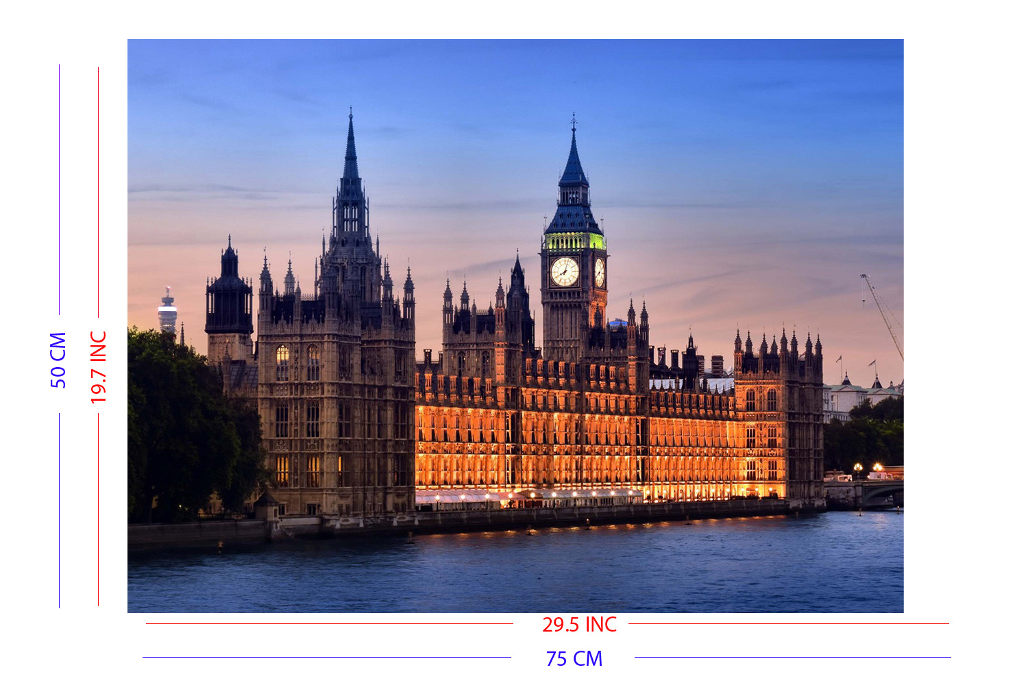 Rompecabezas WuundenToy 1,000 Piezas, Palacio de Westminster Big Ben- Londres Reino Unido, Puzzles para Adultos, Niños y Adolescentes, Calidad Premium, Perfecto para Adorno de Interiores, Ideal para Regalo