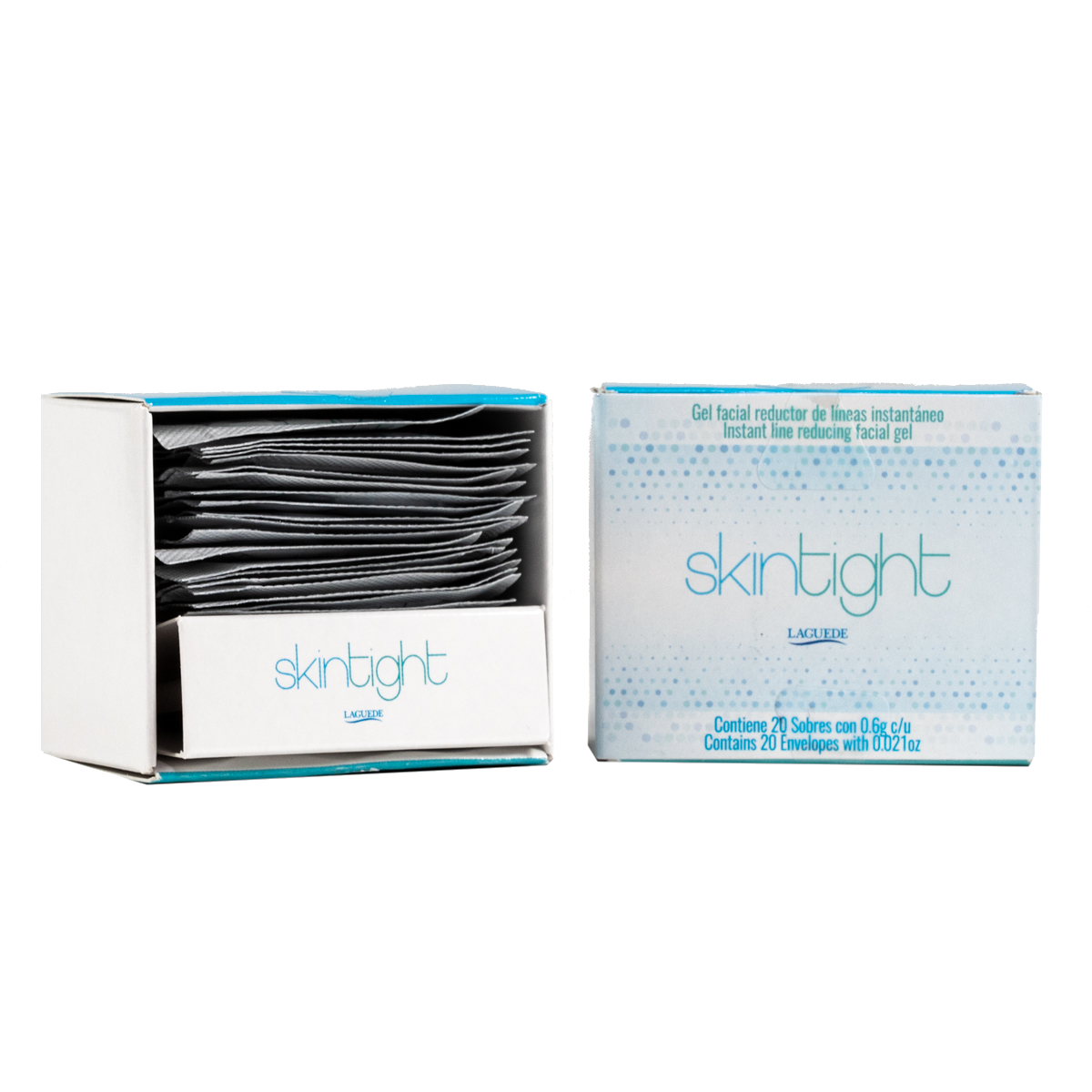 Gel Tensor de Arrugas y Bolsas Contorno de Ojos efecto Botox Skintight Caja con 20 Sachets