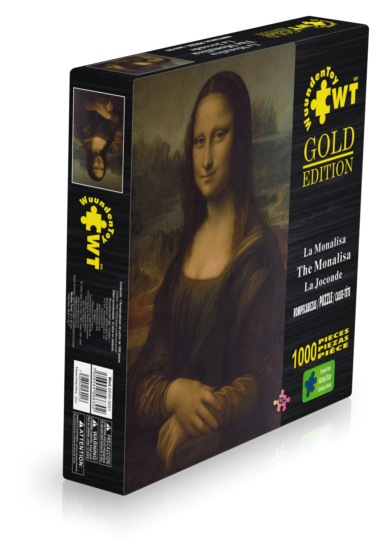 Rompecabezas WuundenToy 1,000 Piezas, La Monalisa, Puzzles para Adultos, Niños y Adolescentes, Calidad Premium, Perfecto para Adorno de Interiores, Ideal para Regalo