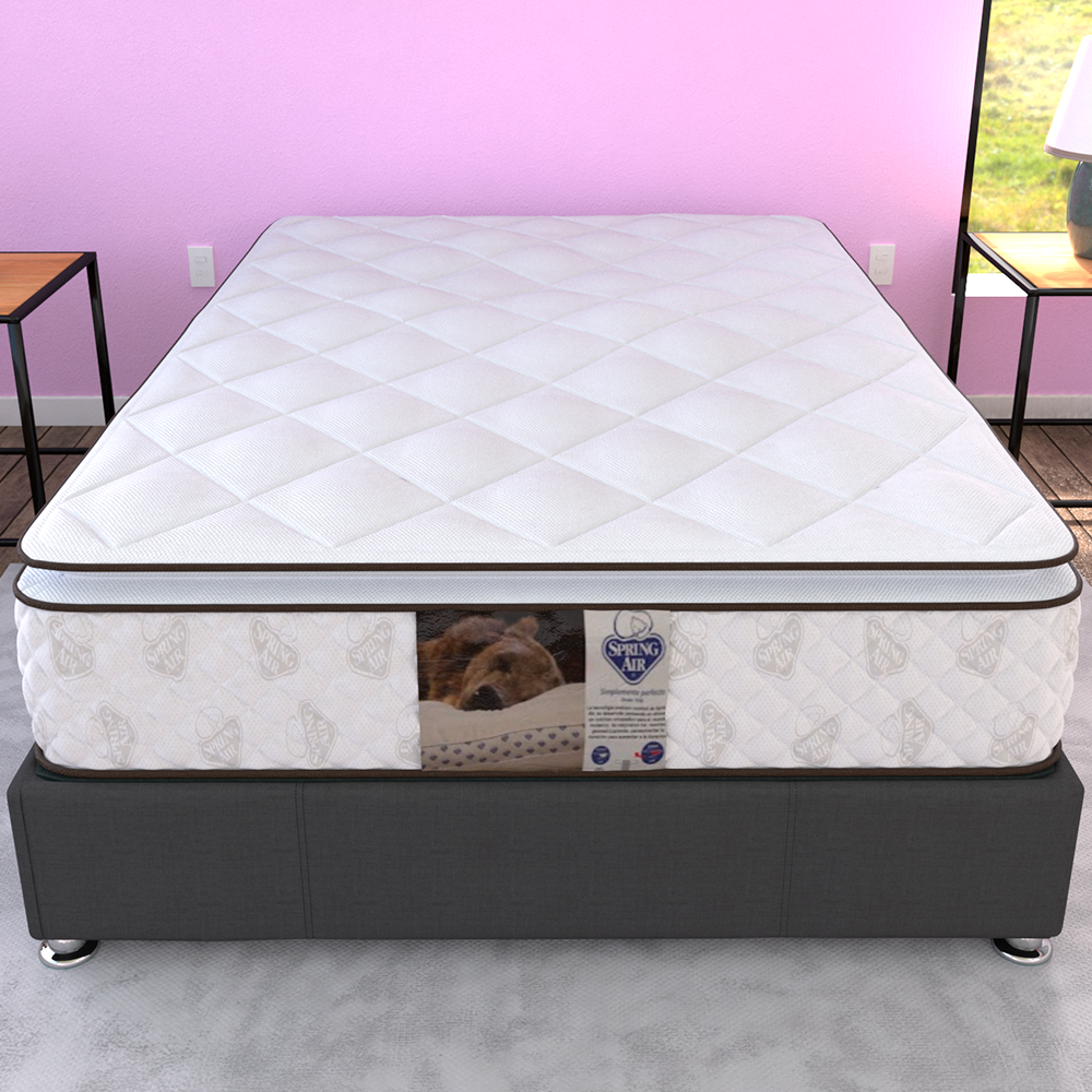 Colchón y Box Individual Allegro Spring Air Ortopédico con Colchoneta PILLOW TOP