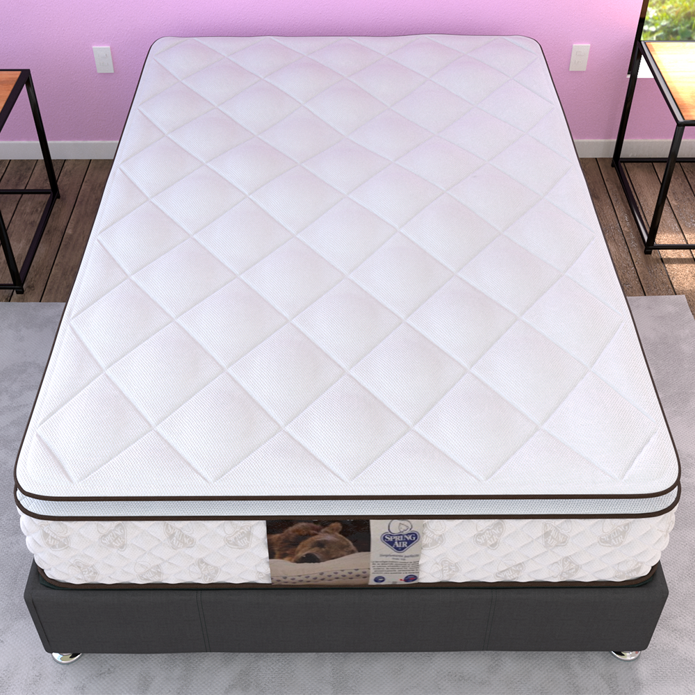 Colchón y Box Individual Allegro Spring Air Ortopédico con Colchoneta PILLOW TOP