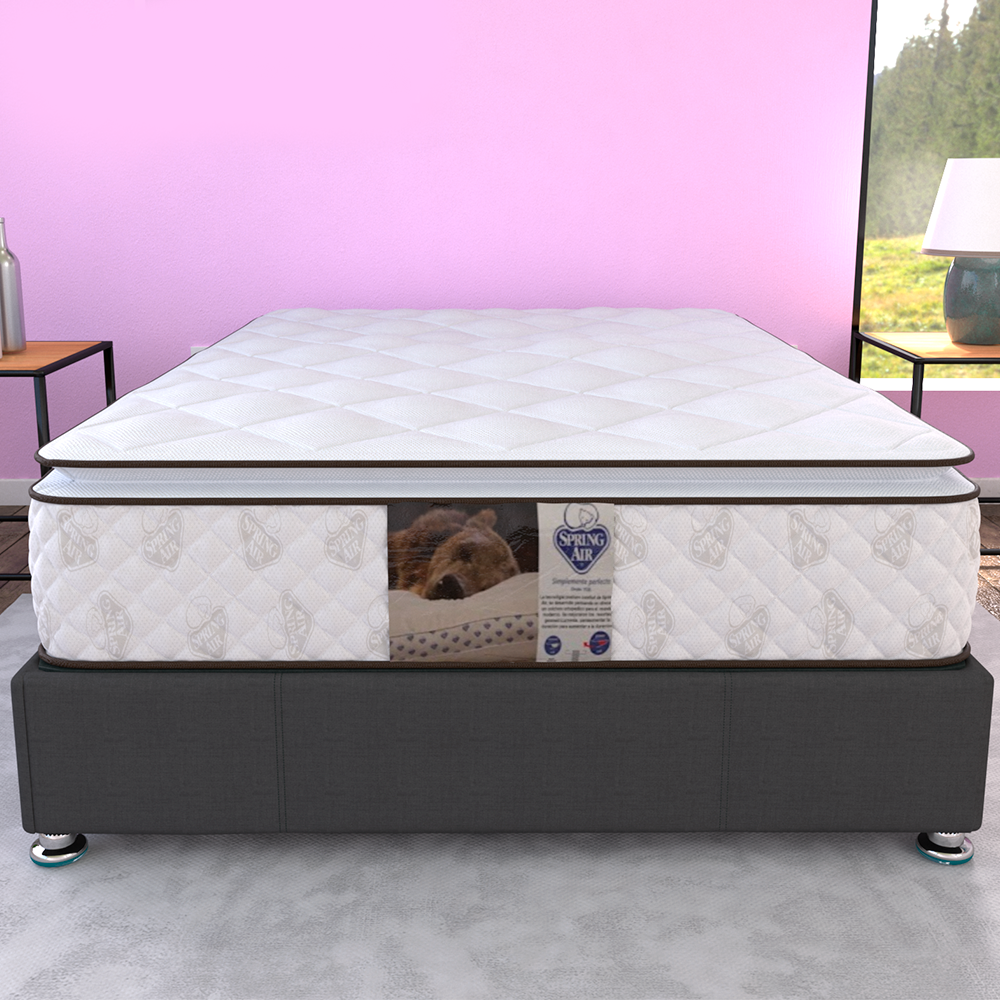 Colchón y Box Individual Allegro Spring Air Ortopédico con Colchoneta PILLOW TOP