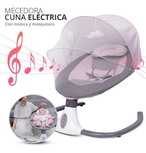 Silla Mecedora Electrica Con Juguetes Para Bebes Niños,10 melodías,2  velocidades