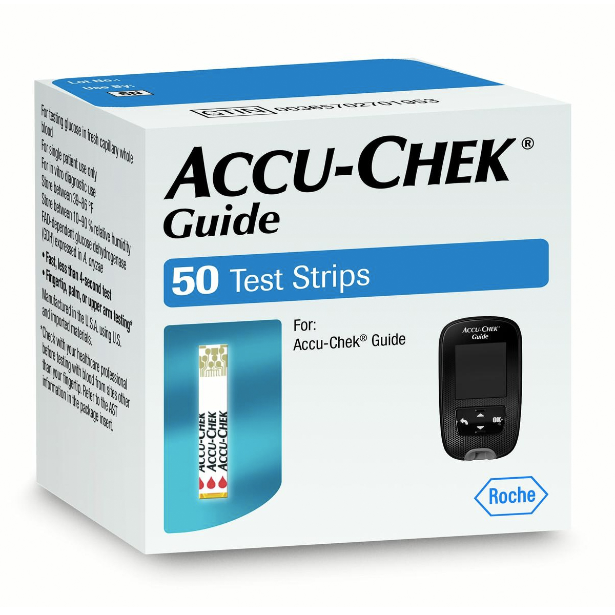 Accu-chek Guide Tiras Reactivas Caja Con 50 Para Glucometro