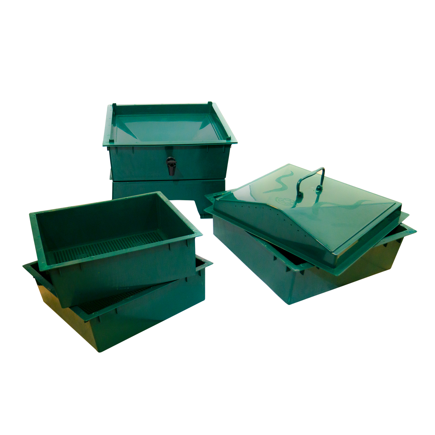 Vermicompostera de 4 Bandejas de Plástico Reciclado