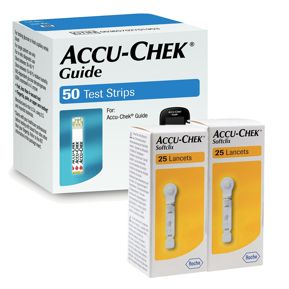 Accu-chek Guide 50 Tiras Con 50 Lancetas