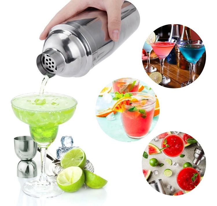 Kit Cocteleria Para Bartender 25 Piezas Acero Inoxidable