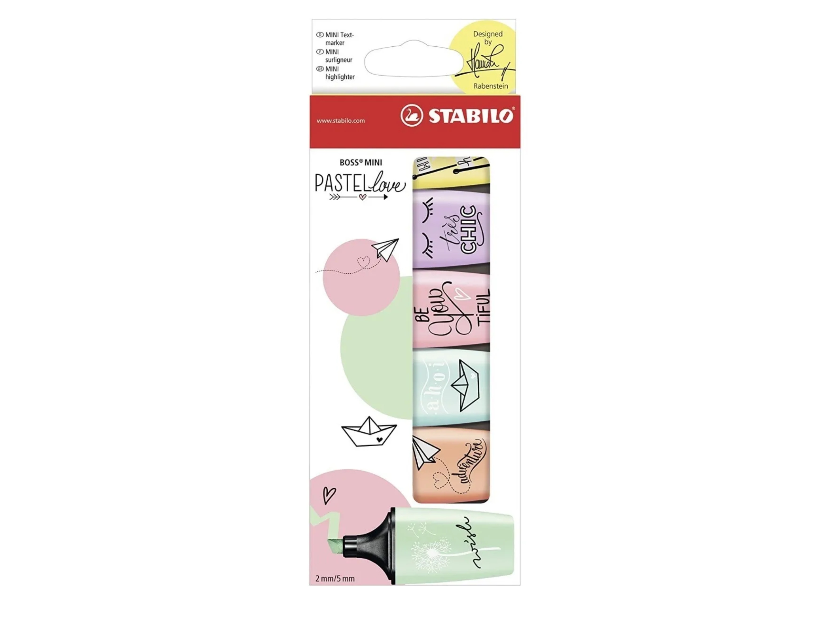 Stabilo Boss Mini Pastel Love Surligneurs - Marcatextos en tonos pastel, set con 6 colores surtidos