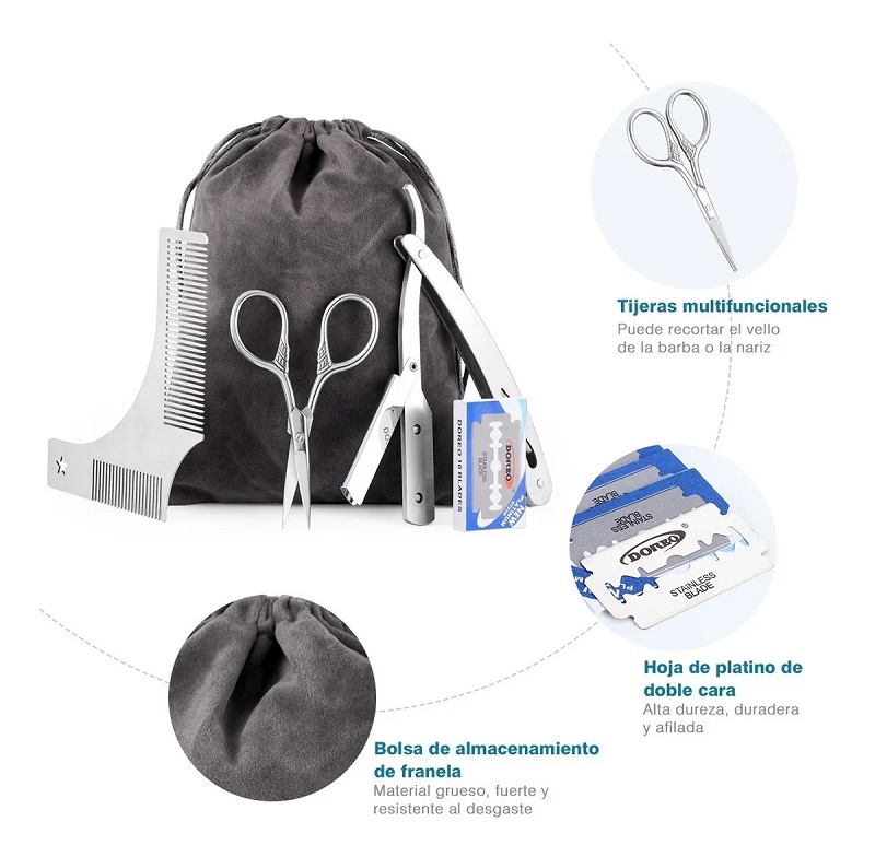  Kit Barba Cuidado Para Herramientas 5 Pzas