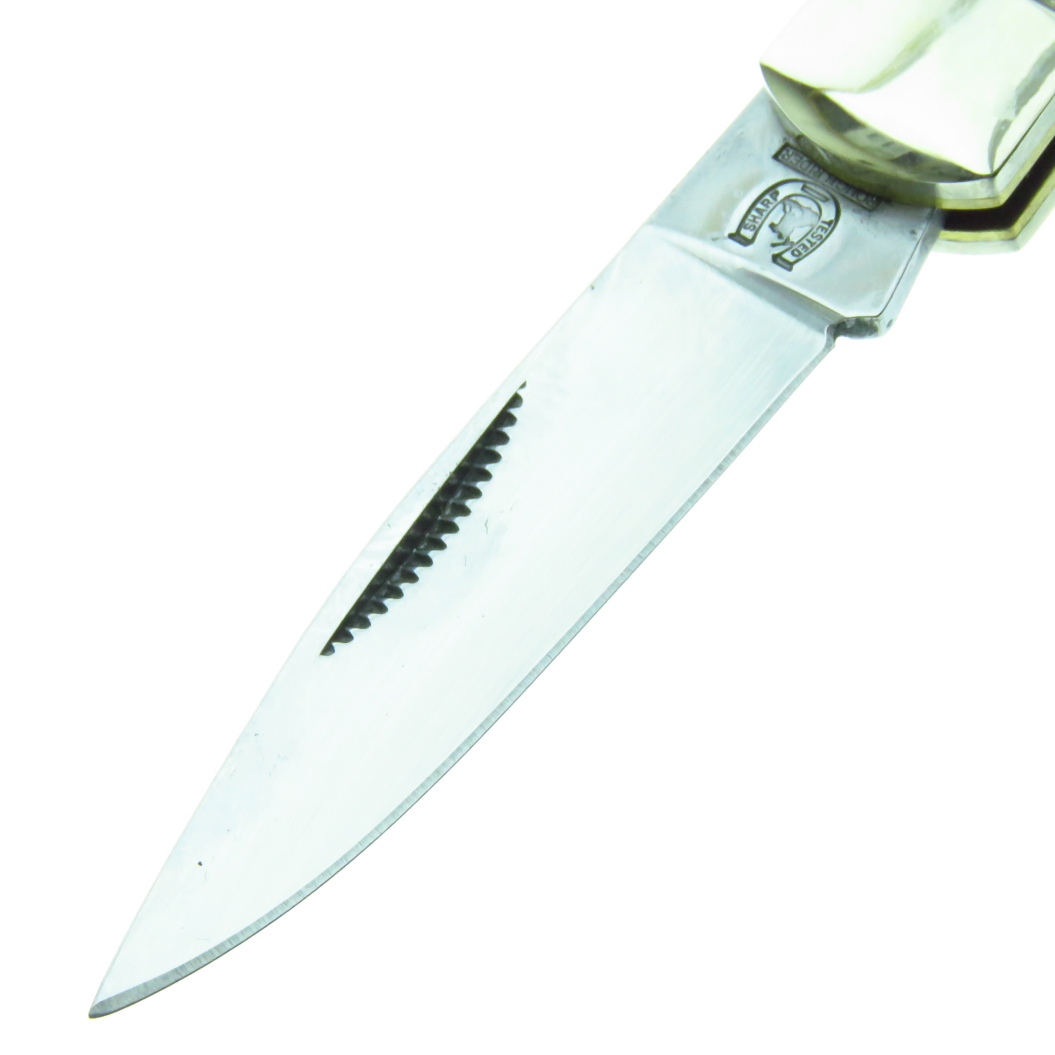 Rr461 Rough Rider Lockback Navaja Cachas De Hueso Resacado.