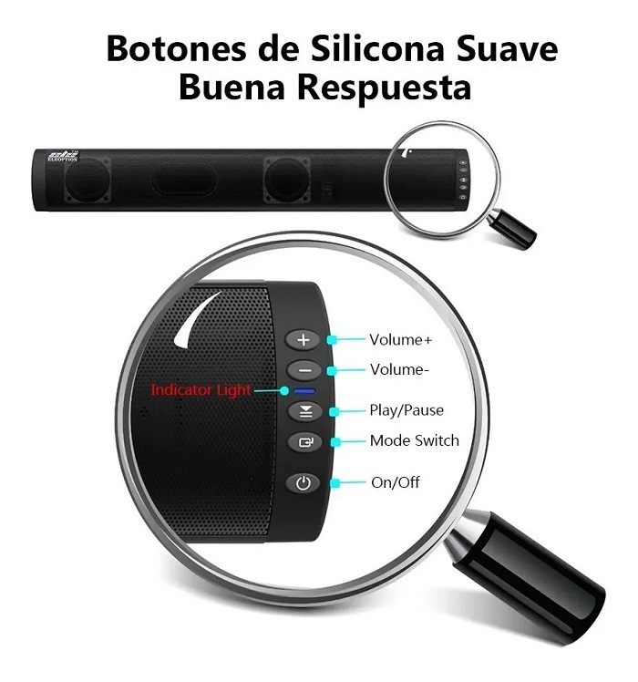 Barra De Sonido Bocina Bluetooth Optica 