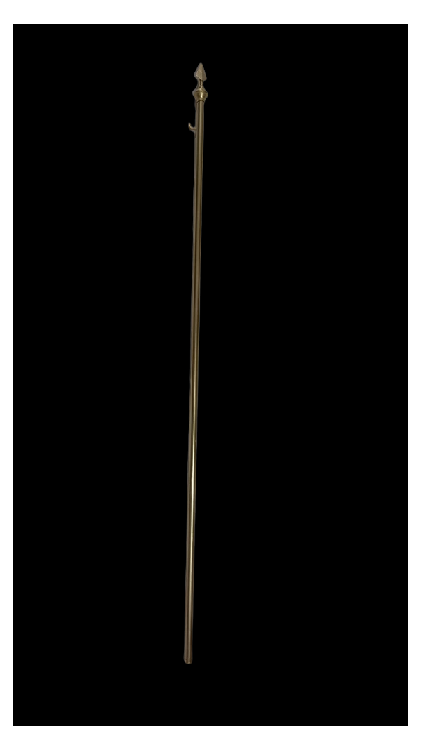 Asta para bandera tamaño kínder latonado 1.30 mts