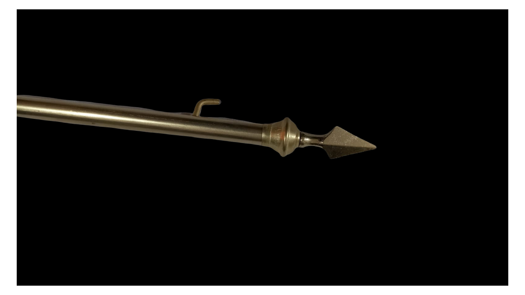 Asta para bandera tamaño kínder latonado 1.30 mts