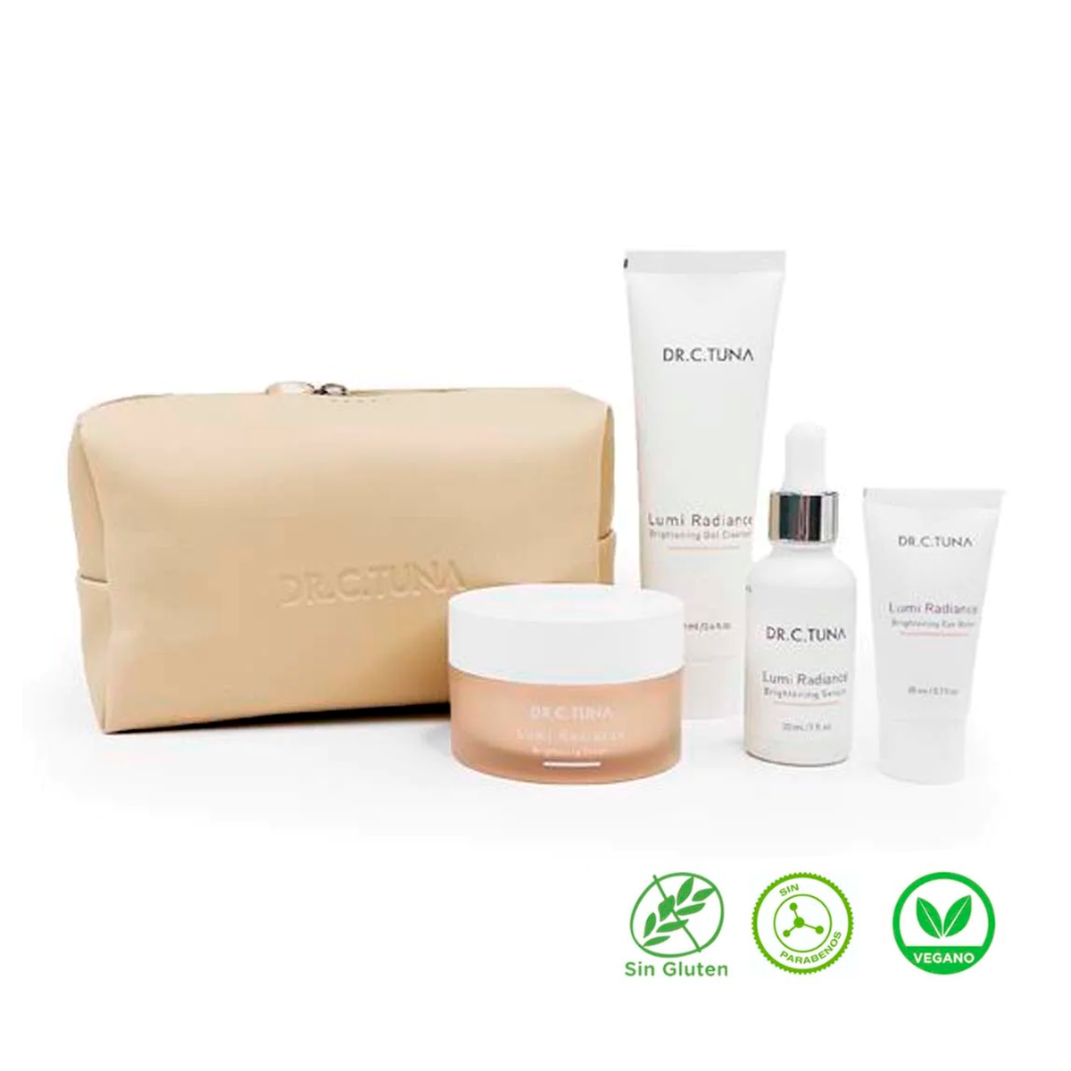 Set Dr. C. Tuna Farmasi Lumi Radiance Ilumina e Iguala el tono de la piel con Cosmetiquera