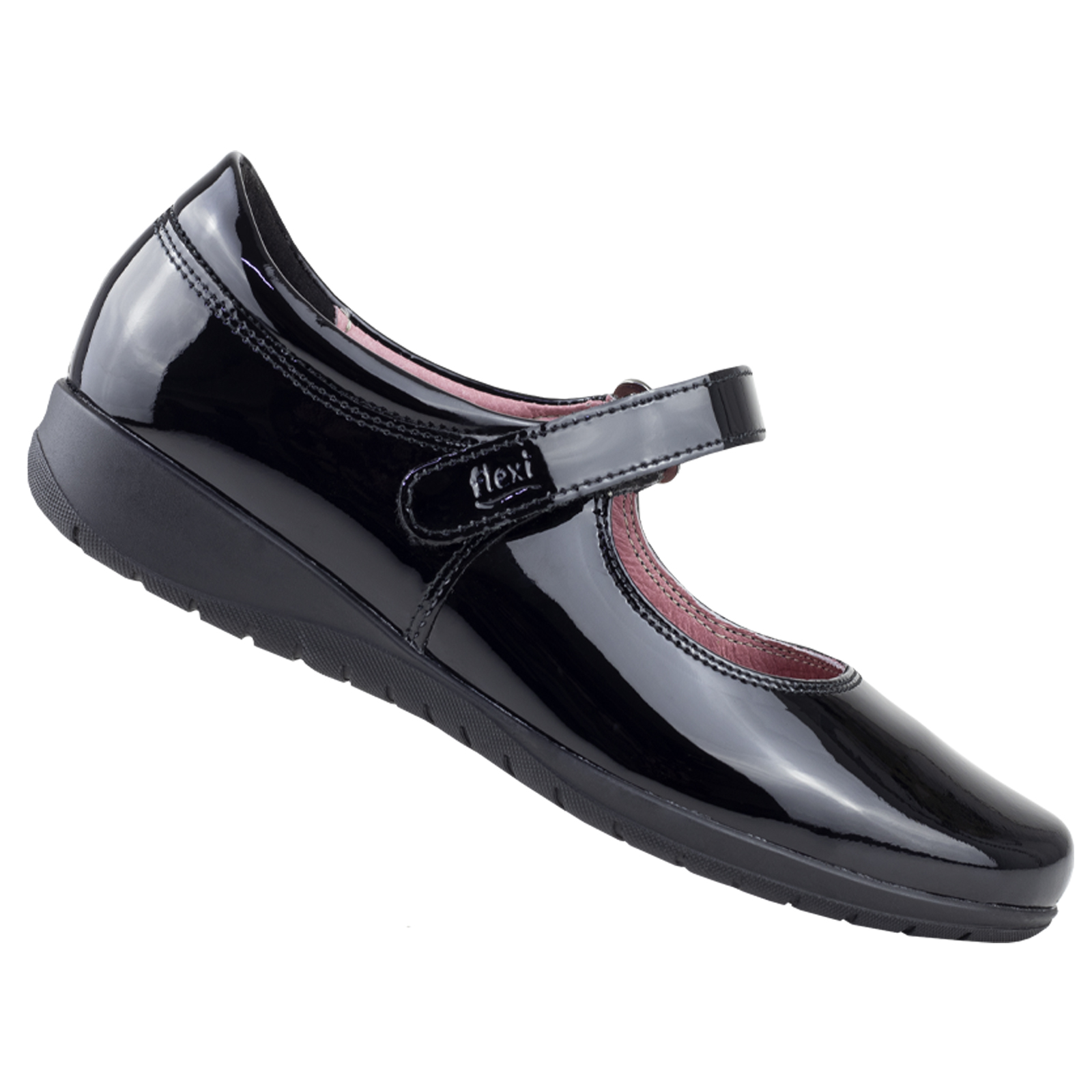 ZAPATO ESCOLAR DE CHAROL FLEXI PARA NIÑAS 35802 NEGRO ORIGINAL