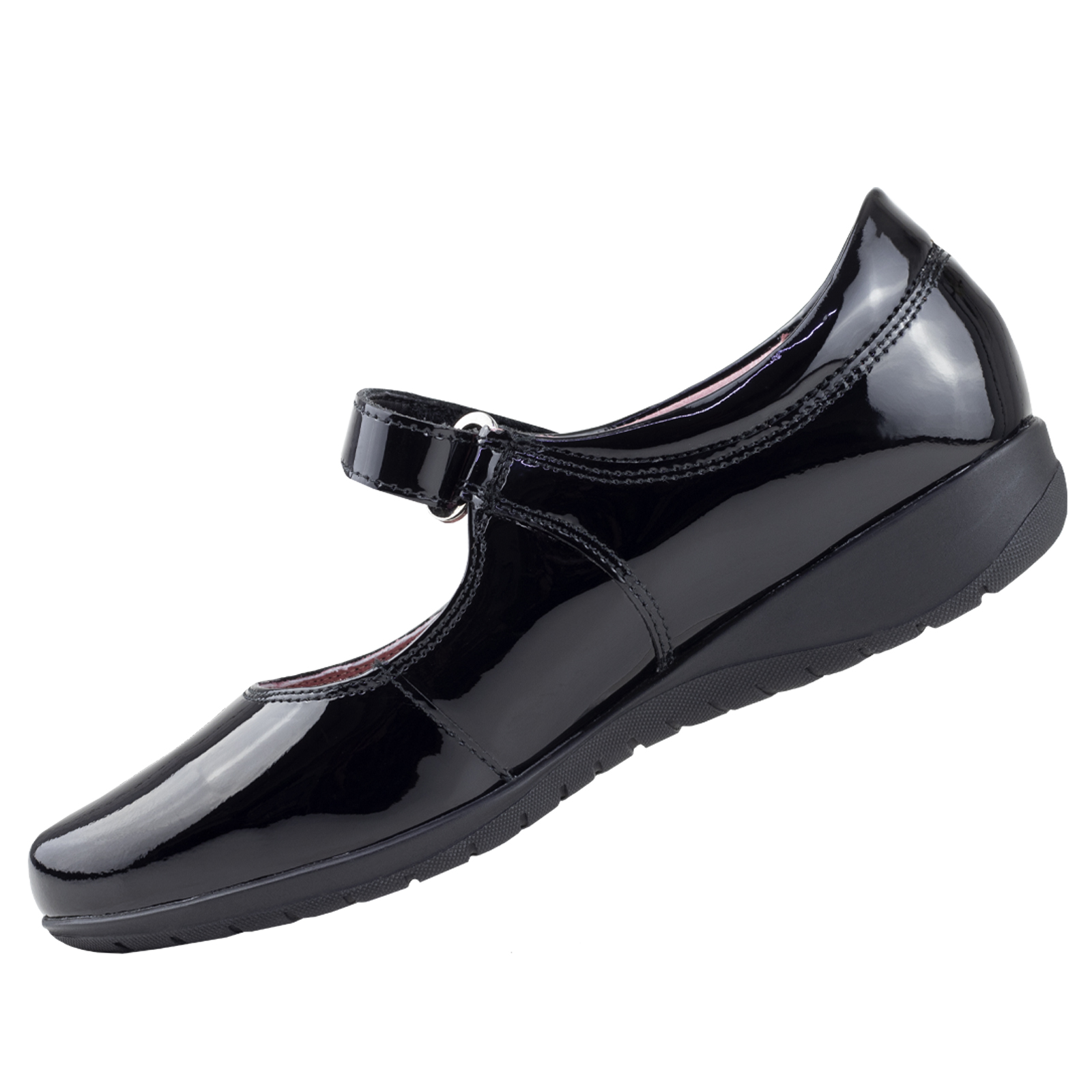 ZAPATO ESCOLAR DE CHAROL FLEXI PARA NIÑAS 35802 NEGRO ORIGINAL