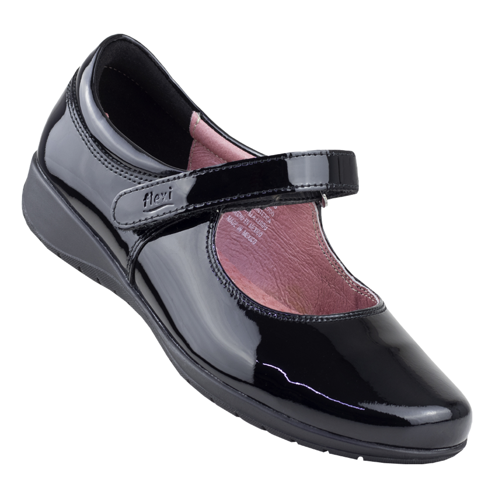 ZAPATO ESCOLAR DE CHAROL FLEXI PARA NIÑAS 35802 NEGRO ORIGINAL
