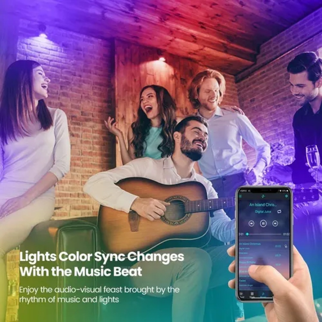 Kit De Luces De Tira Led 10m Control Bluetooth Y Sinc Música