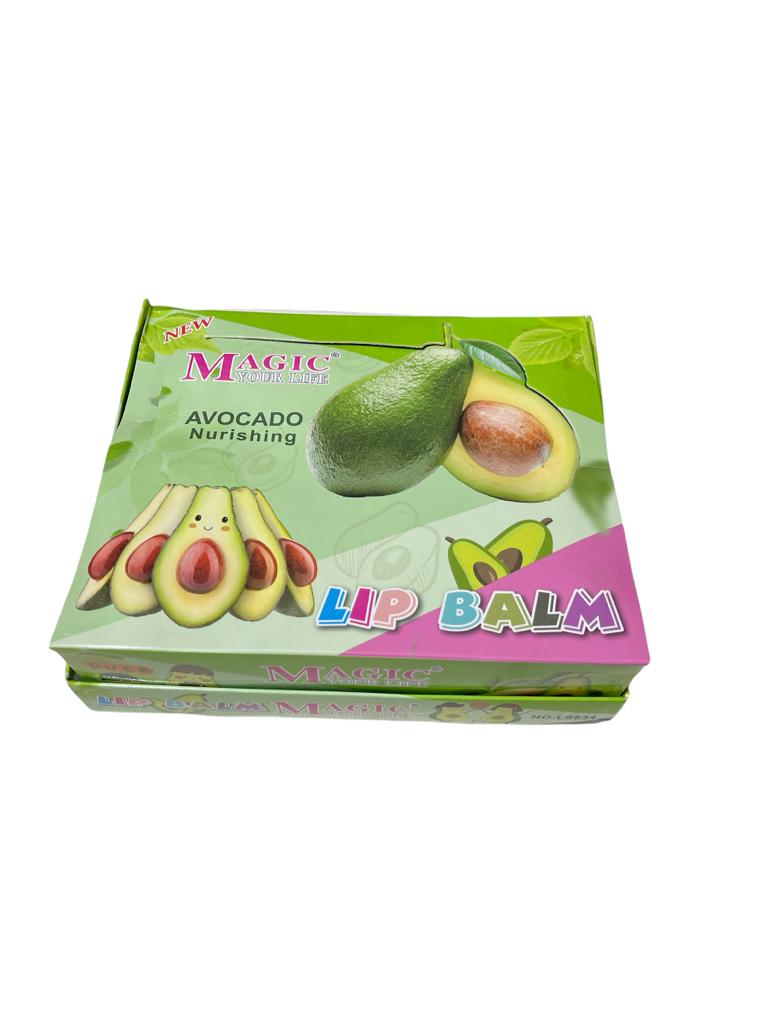 Caja Con 12 Bálsamos Labial Hidratante Nutritivo En Forma De Aguacate