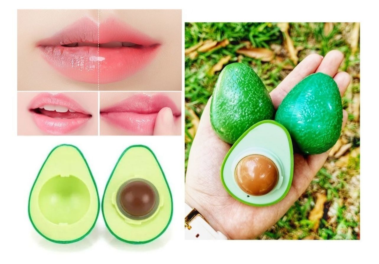 Caja Con 12 Bálsamos Labial Hidratante Nutritivo En Forma De Aguacate