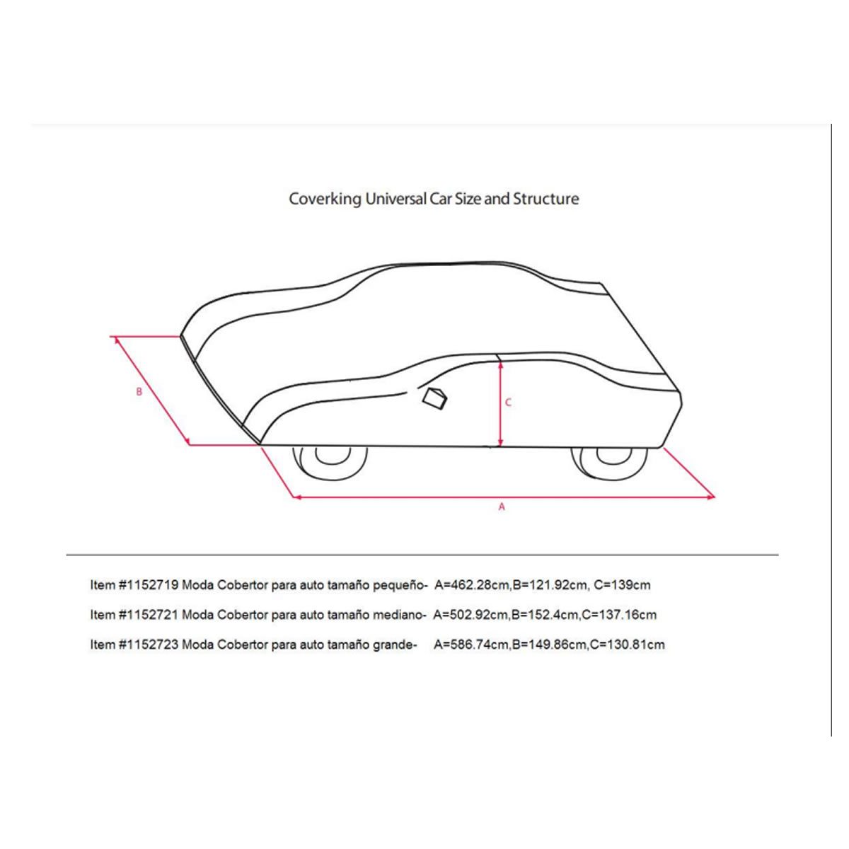 Funda Cubierta Para Auto Tamaño Grande Moda 1152723 CST