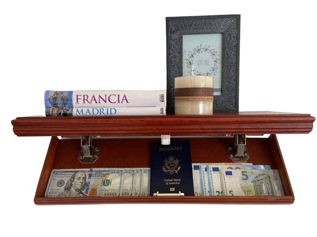 Caja Fuerte Oculta. Repisa Secreta Con Seguro Magnético