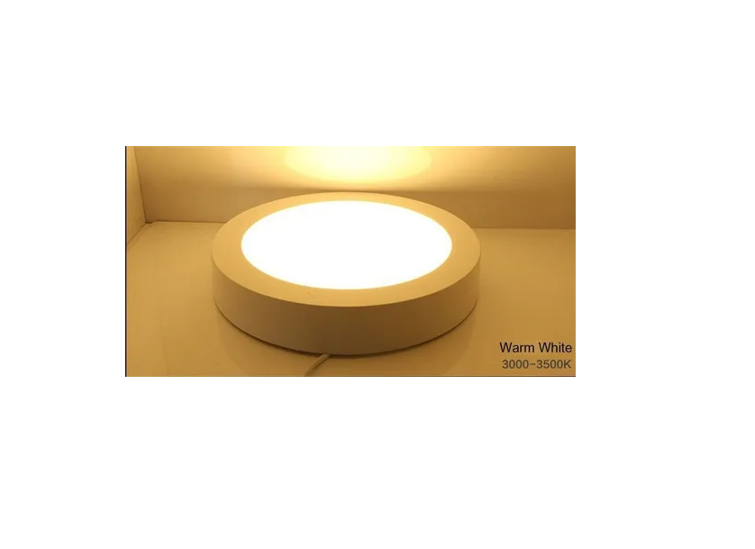Lampara Sobreponer Panel Led 12w Luz Calida 3500k
