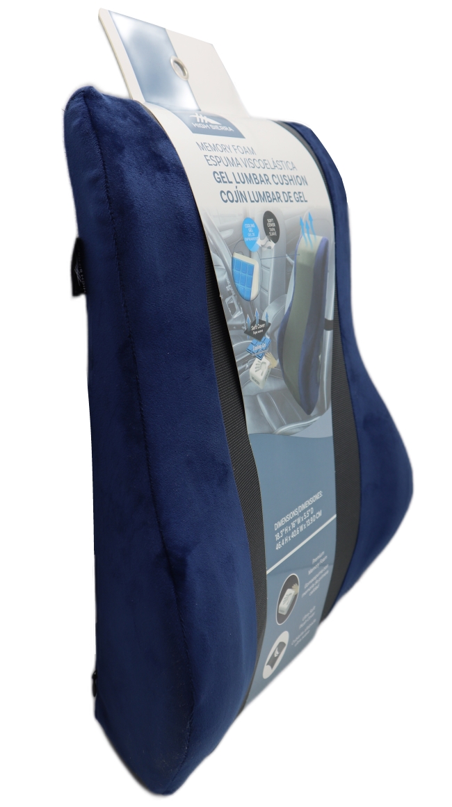 Cojin Lumbar High Sierra Memory Foam con Cooling Gel Gris con Azul