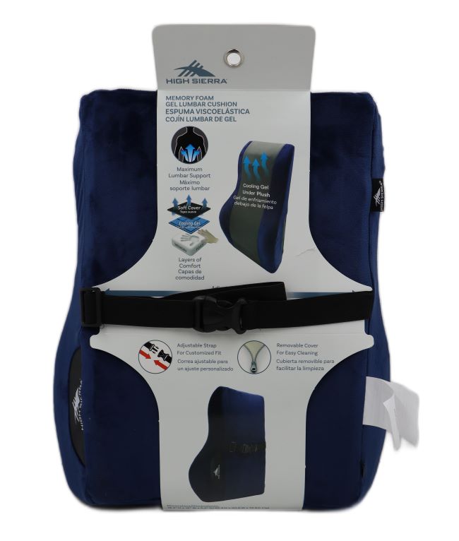 Cojin Lumbar High Sierra Memory Foam con Cooling Gel Gris con Azul