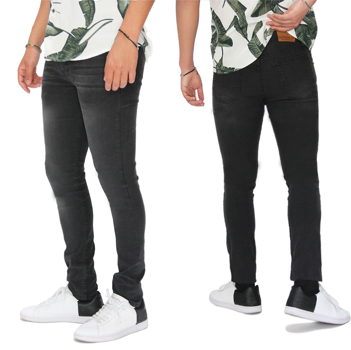 Pantalón Slim Negro Mezclilla Strech Take It Jeans Para Hombre PM1007