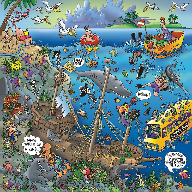 Rompecabezas WuundenToy 500 Piezas, Vida En El Agua, Puzzles para Adultos, Niños y Adolescentes, Calidad Premium, Perfecto para Adorno de Interiores, Ideal para Regalo
