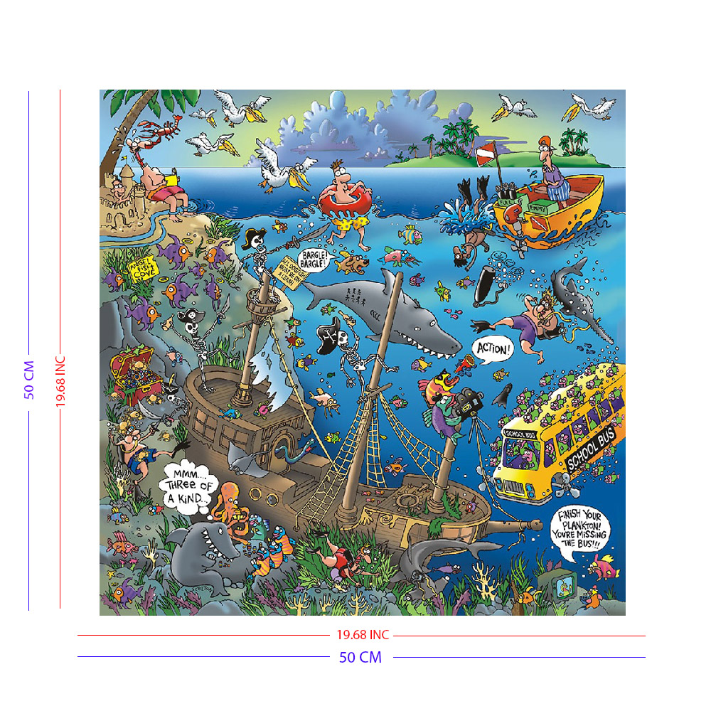 Rompecabezas WuundenToy 500 Piezas, Vida En El Agua, Puzzles para Adultos, Niños y Adolescentes, Calidad Premium, Perfecto para Adorno de Interiores, Ideal para Regalo